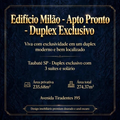 Foto 8: APTO DÚPLEX COBERTURA EDIFÍCIO MILÃO TAUBATÉ 